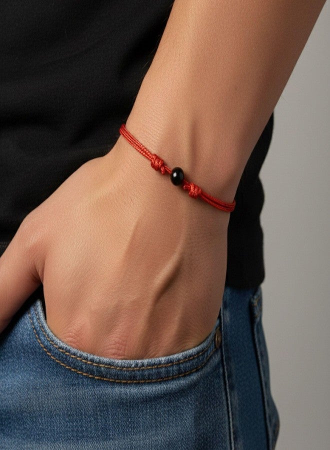 Luck Strings Black Tourmaline Red String Bracelet - Handmade Kabbalah Evil Eye Protection Amulet with Adjustable Cord | Unisex Spiritual Jewelry Gift for Men & Women - Image 5